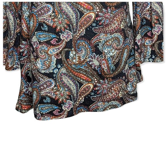 WinWin Paisley Bell Sleeve Tunic Size Small-Medium - Picture 4 of 14